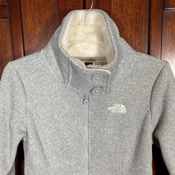 The North Face Lunabrooke Full Zip Sweater Jacket Heather Gray - Sz. Small - Picture 2 of 14